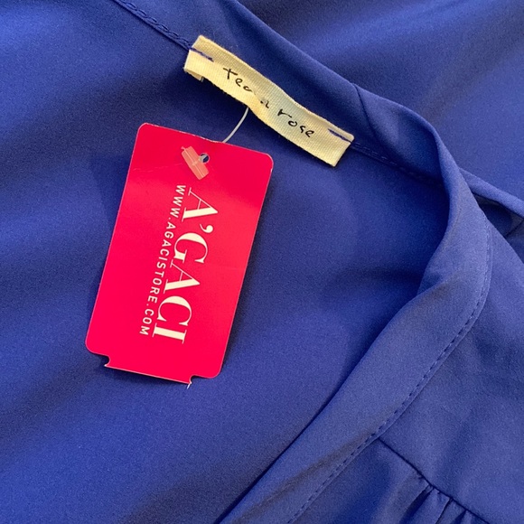 ** Brand New ** Agaci Womens Royal Blue button - Picture 3 of 4